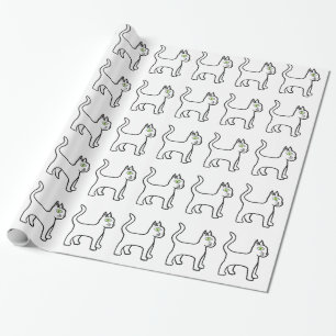 Papel De Presente Gato de Olhos Verdes Trovão_Cove