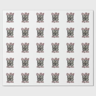 Papel De Presente Gato Engraçado Gravura Vintage Da Fluff Eles Estão