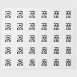 Papel De Presente Gato Engraçado Purrminou Existência Gráfico Vintag