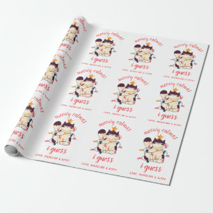 Papel De Presente Gato Engraçado Sarcástico Personalizado Trocadilho