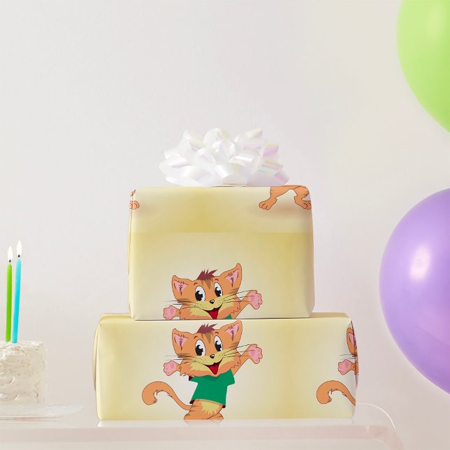 Papel De Presente Gato Groovy (Criador carregado)