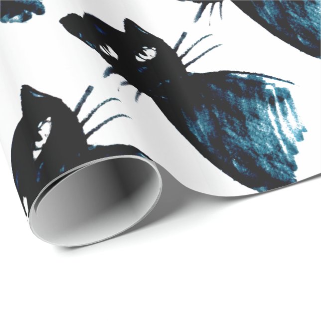Papel De Presente Gato preto 1 (Ponta do rolo)