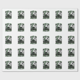 Papel De Presente Gato Preto Amor Especial Haloween Lua Crescente Gh