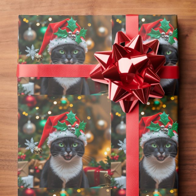 Papel De Presente gato preto de Natal  (Criador carregado)