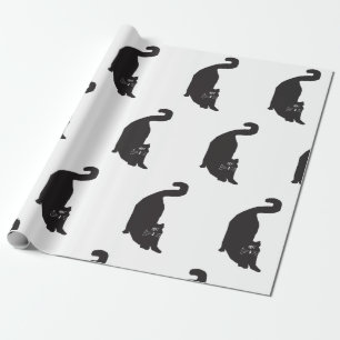 Papel De Presente Gato preto estranho