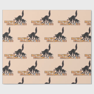 Papel De Presente Gato preto halloween