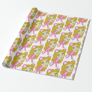 Papel De Presente gato rosa