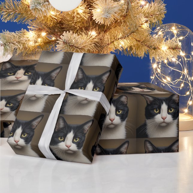 Papel De Presente Gato smoking  (Feriados)