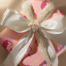 Papel De Presente Gato Sonolento Aniversário de 1 Ano Listras Amarel