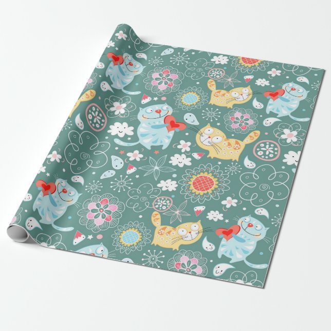 Papel De Presente Gatos (Desenrolado)