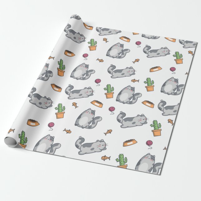 Papel De Presente Gatos (Desenrolado)