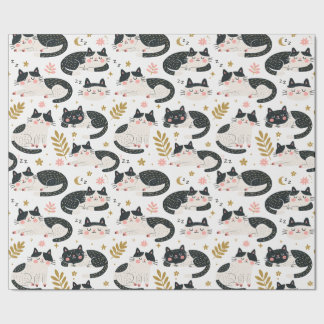 Papel De Presente Gatos Adormecidos