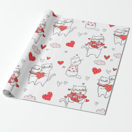 Papel De Presente Gatos Cons