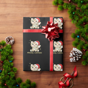 Papel De Presente Gatos de Natal Gatos Gatos Gafanhotos Gatos Felino