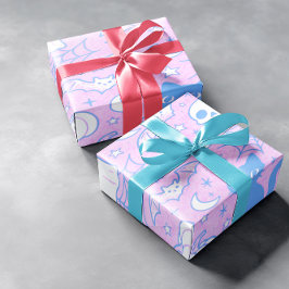 Papel De Presente Gatos e Fantasmas do Halloween