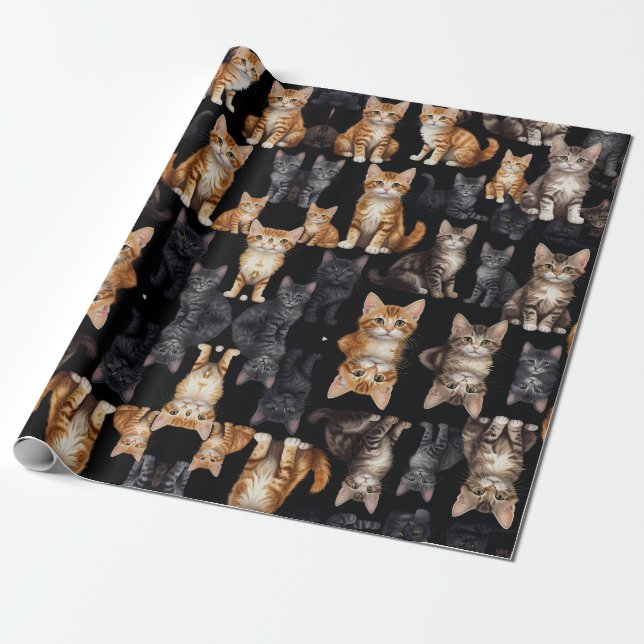 Papel De Presente Gatos e Gatinhos (Desenrolado)