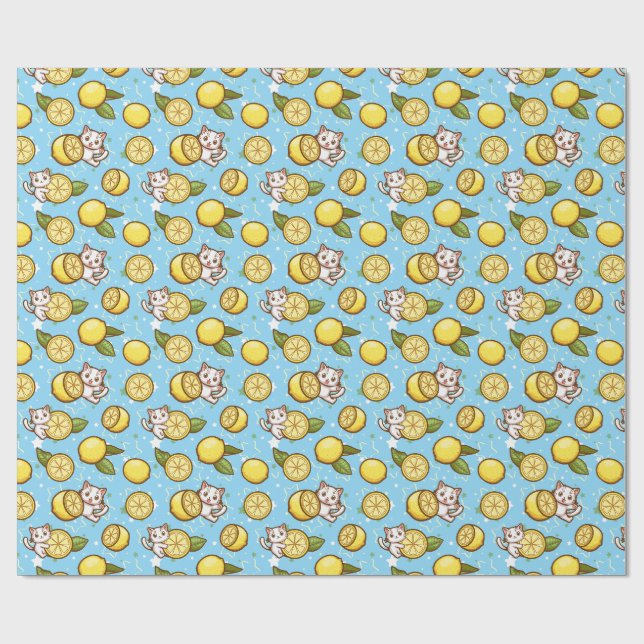 Papel De Presente Gatos e Limões (Aberto)