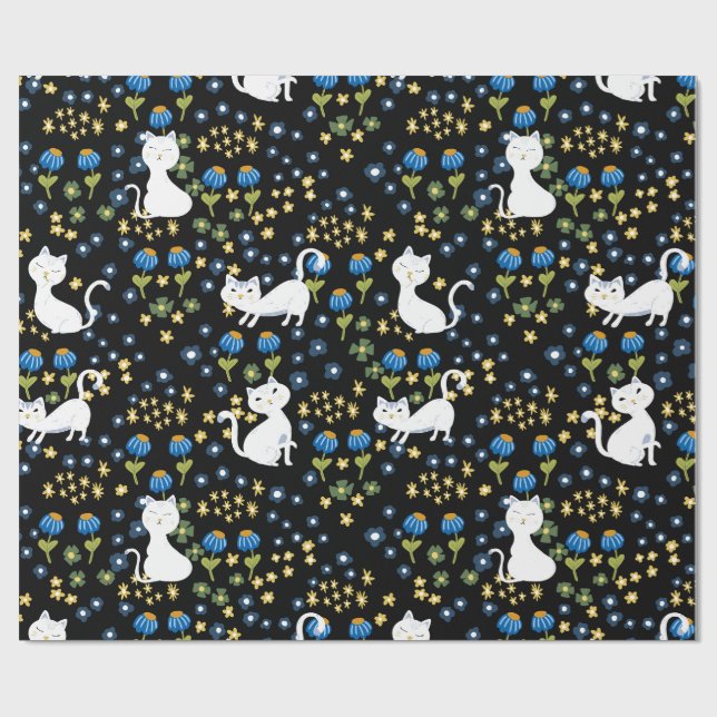 Papel De Presente Gatos fofos (Aberto)
