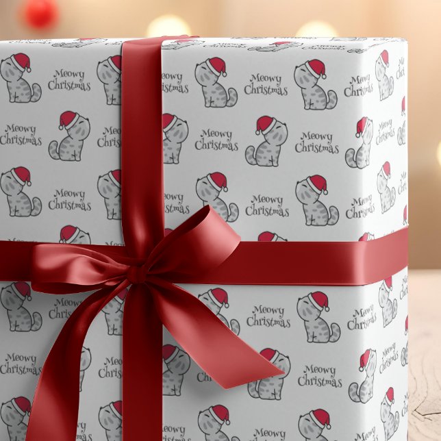 Papel De Presente Gatos Gatinhos Natal Santa Bonitinhos (Criador carregado)