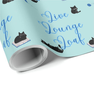 Papel De Presente Gatos Preguiçosos na Sala