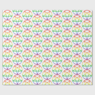 Papel De Presente gay pride flag pentagram rainbow