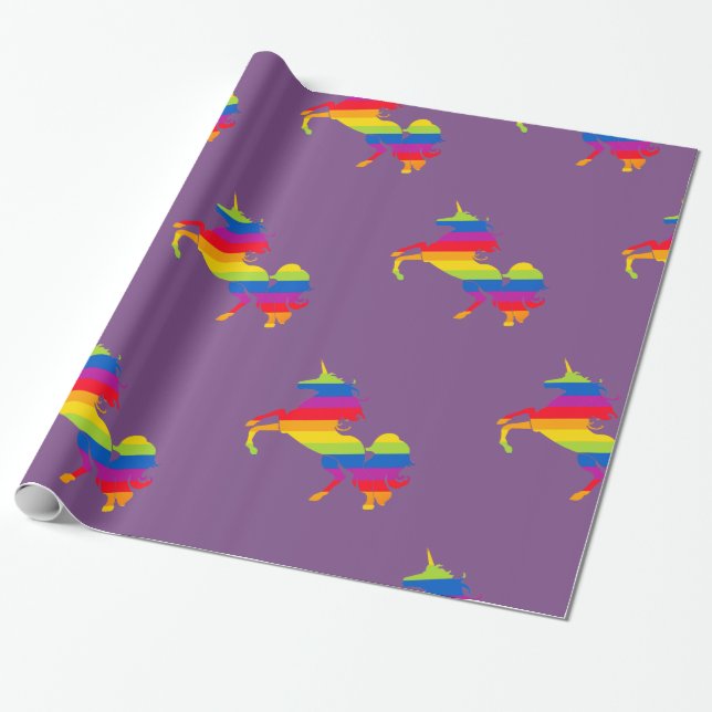 Papel De Presente Gay Unicorn (Desenrolado)