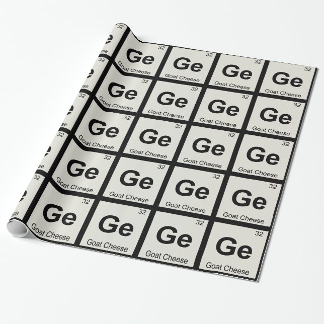 Papel De Presente Ge - Química do Queijo de Cabra Símbolo da Tabela  (Desenrolado)