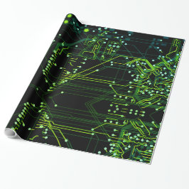 Papel De Presente Geek Eletrônico Abstrato do Processo de Encaminham