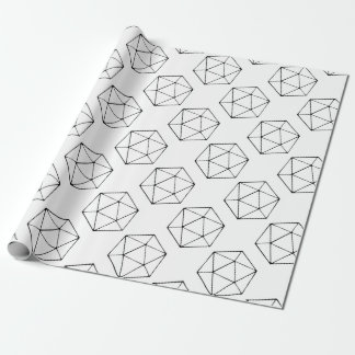Papel De Presente Geek Mínimo de Design para Jogador D20