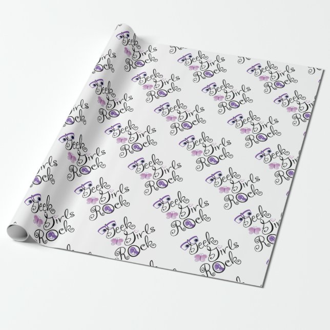 Papel De Presente GeekGirlsRock (Desenrolado)