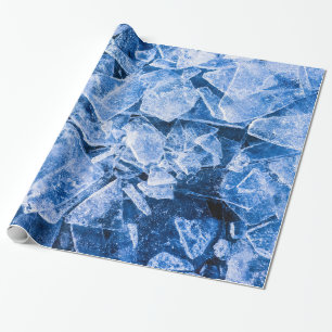 Papel De Presente Gelo azul para o verão quente