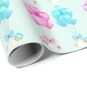 Papel De Presente gêmeos bebês e meninas