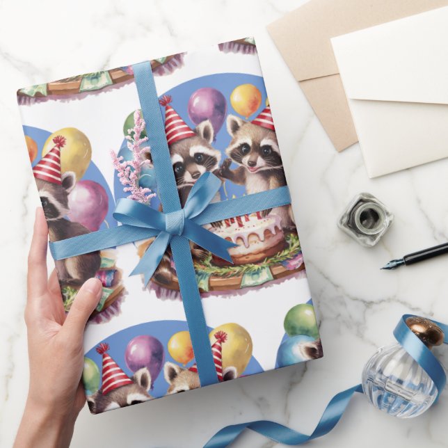 Papel De Presente gêmeos festas de aniversário e gêmeos mapache bebê (Presentear)