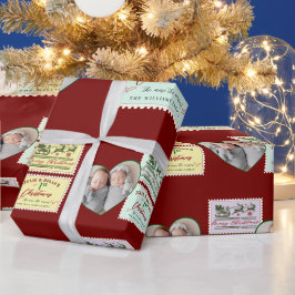 Papel De Presente Gêmeos Foto do Coração Feliz 1rua Carimbos de Nata