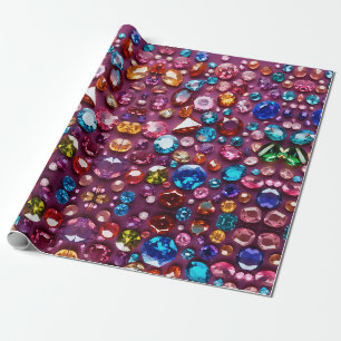 Papel De Presente Gemstone Bliss com Gemstone Espumante - Joia Color