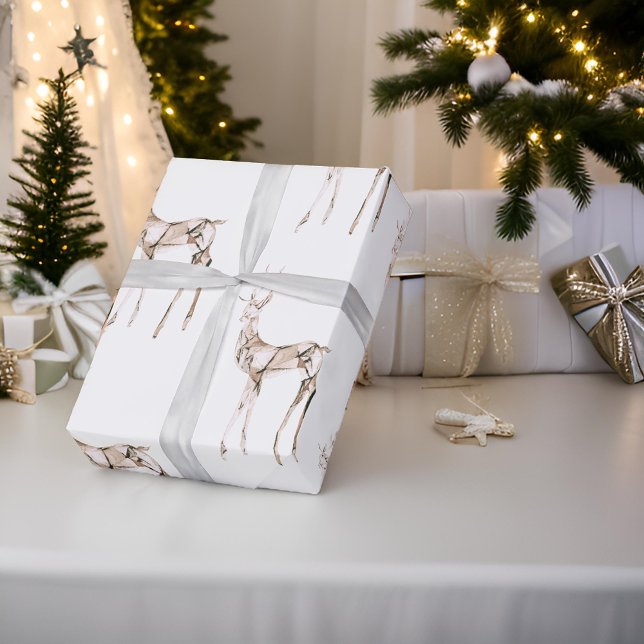 Papel De Presente Gemstone Crystal Reindeer — Papel de Mola de Natal (Criador carregado)