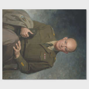 Papel De Presente General Dwight Eisenhower 5 Star - Retrato Pintado