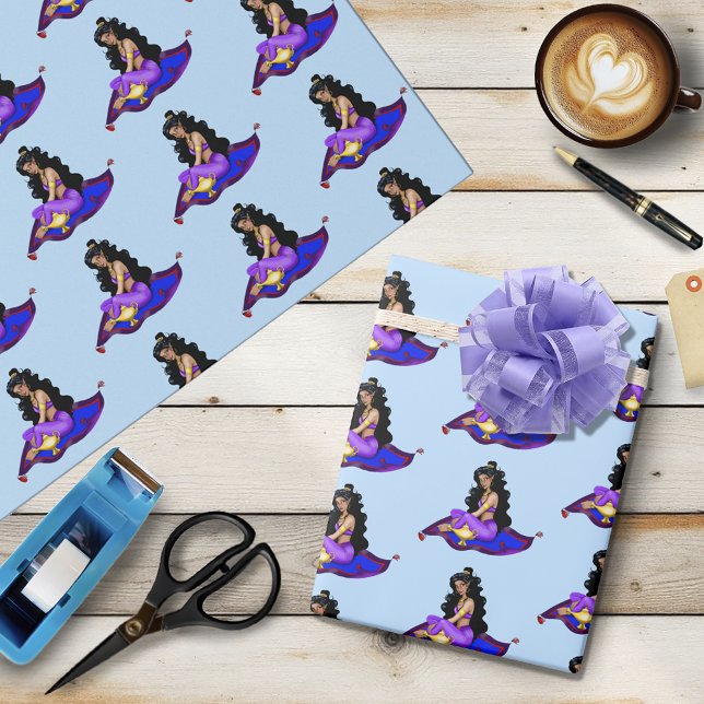 Papel De Presente Genie Magic Carpet Lamp Blue Sky (Criador carregado)