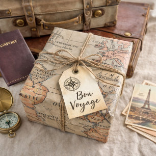 Papel De Presente Geografia do Mapa Mundial 