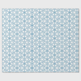 Papel De Presente Geometria do Mandala Azul