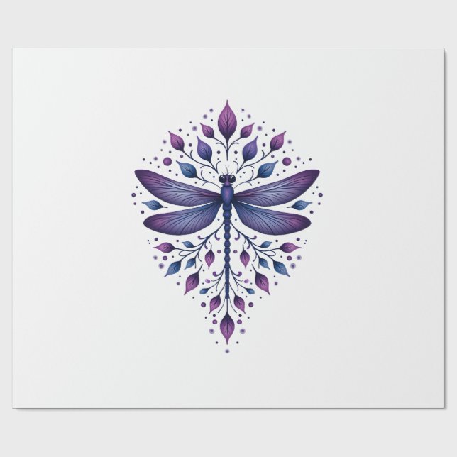 Papel De Presente Geometria Fractal de Meditação Espiritual Yoga Lib (Aberto)