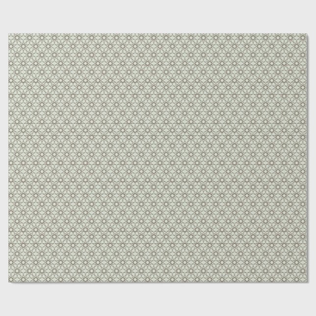 Papel De Presente Geometria Sage Umber (Aberto)