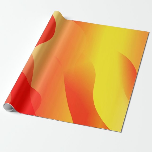 Papel De Presente Geometric Wave Shape with Gradient Blurred Abstrac (Desenrolado)