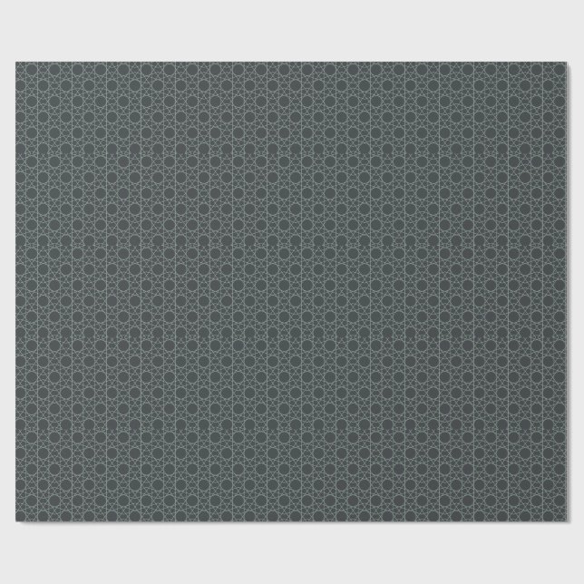 Papel De Presente Geométrico de Celadon Ardósia (Aberto)