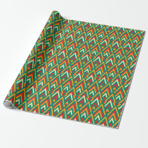 Papel De Presente Geométrico Decorativo: Abstrato Vintage sem costur
