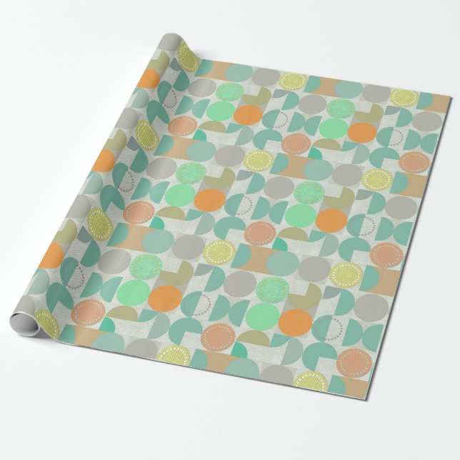 Papel De Presente Geométrico multicolorido (Desenrolado)