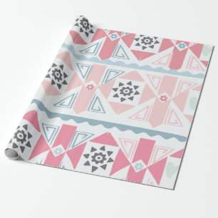 Papel de Presente Geométrico Pastel