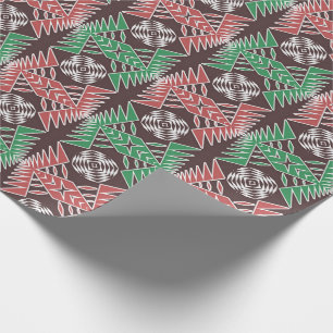 Papel De Presente Geométrico tribal africano étnico