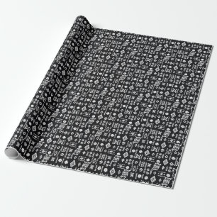 Papel De Presente Geométrico tribal: fundo sem costura na moda.