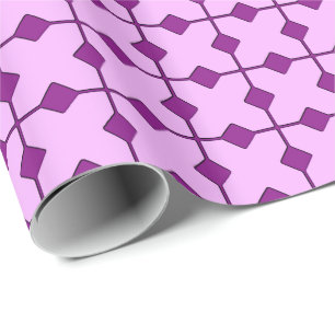 Papel De Presente Geométricos moderno, diamantes - roxo Amethyst
